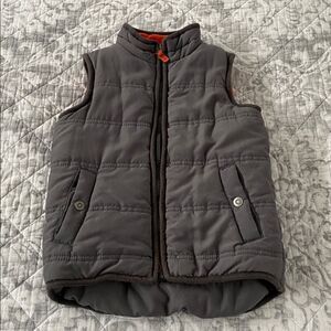 Carter’s Gray Puffer Vest with Orange Accents size 5